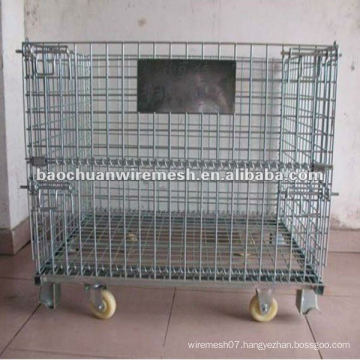 Galvanized collapsible storage container on wheels with competitive price in store(supplier)